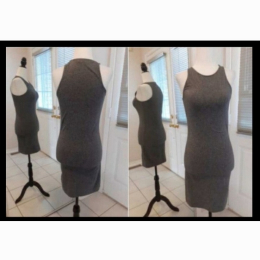 4/$40 Gray Form Fitting Dress - Size Small